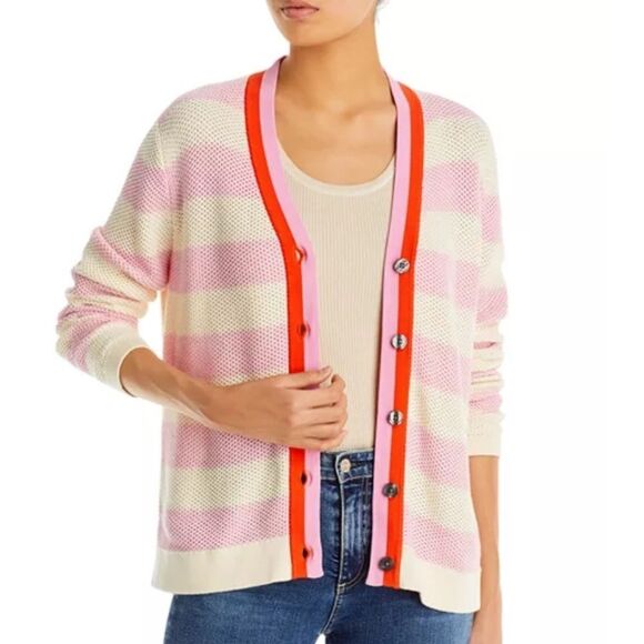 Kule The Raven Cardigan Sweater Size Small Striped Button Front Anthropologie - Picture 5 of 10